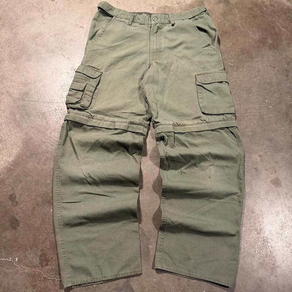 Y2K boy scouts baggy olive green cargo pants